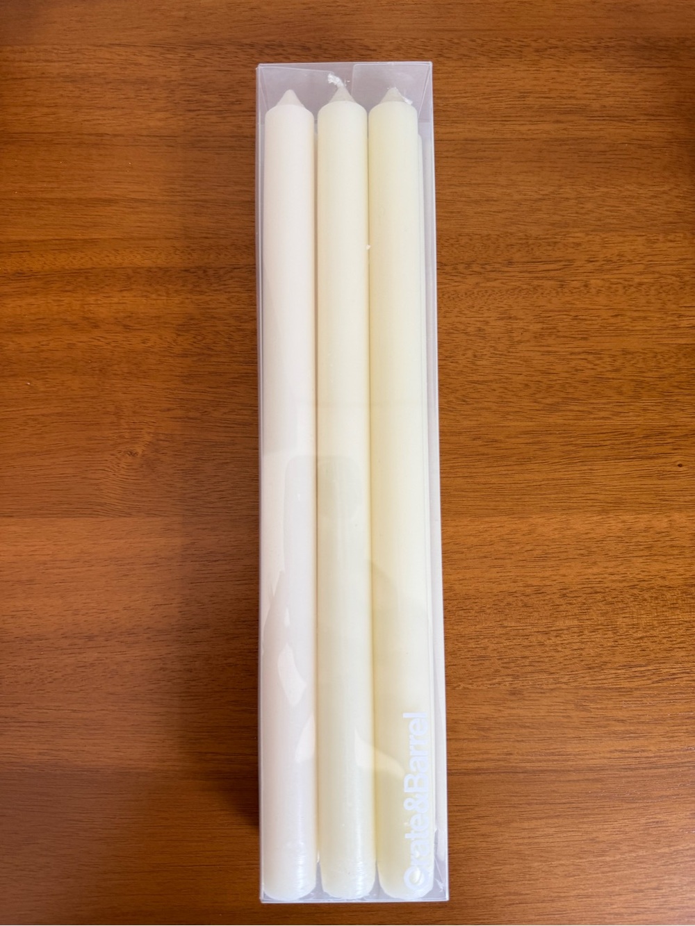 Crate & Barrel Ivory Tapered Candles
